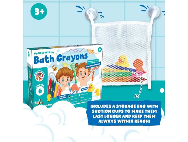 Bath Crayons kit de lápices de cera para pintar en el baño Multicolor detalle 3