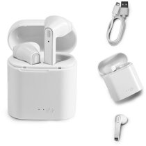 Auriculares Bluetooth Kandel blancos ABS estuche