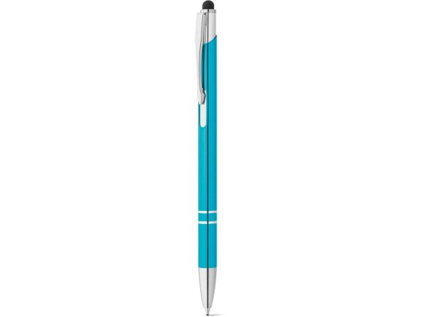 Bolígrafo de aluminio GALBA. Azul claro detalle 3