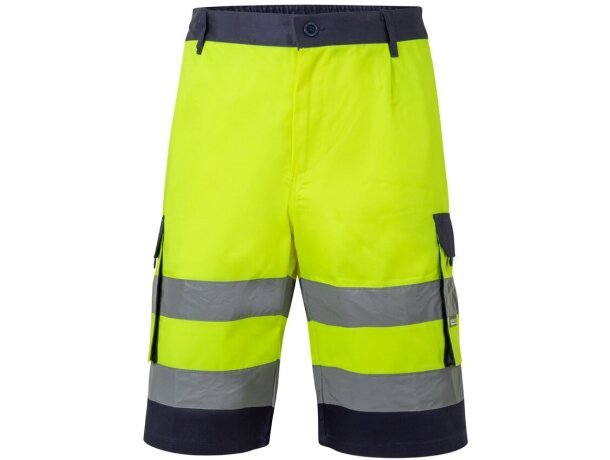 Bermudas polar bicolor de alta visibilidad Hades Amarillo detalle 12