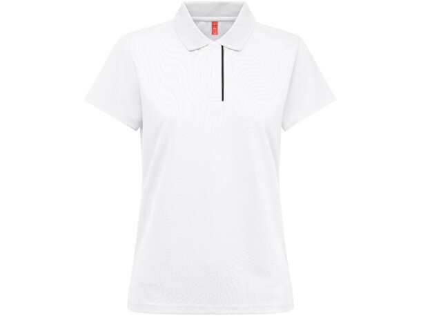 Polo técnico dynamic women wh en poliéster reciclado para mujer Blanco detalle 3