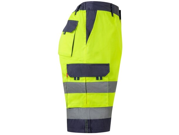 Bermudas polar bicolor de alta visibilidad Hades Amarillo detalle 10