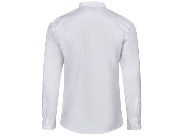 Camisa Oxford Prithvi elástica manga larga para profesionales Blanco detalle 12