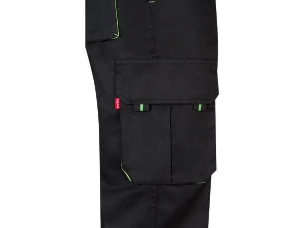 Pantalón de sarga multibolsillos bicolor VL Hypnos Negro/Verde detalle 15