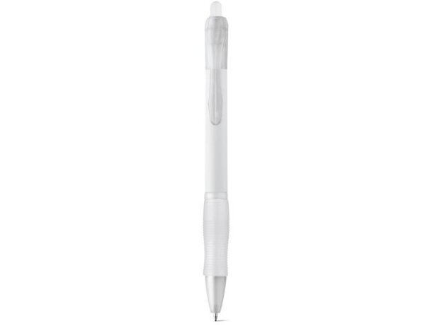 Bolígrafo de plástico Slim ergonómico blanco