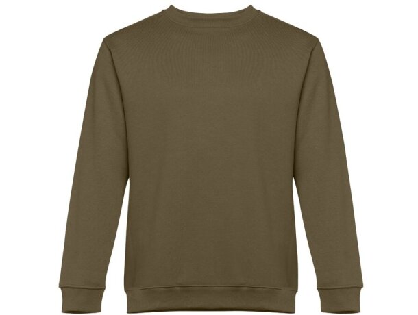 Sudadera Delta unisex de algodón y poliéster con interior cardado Verde militar detalle 13