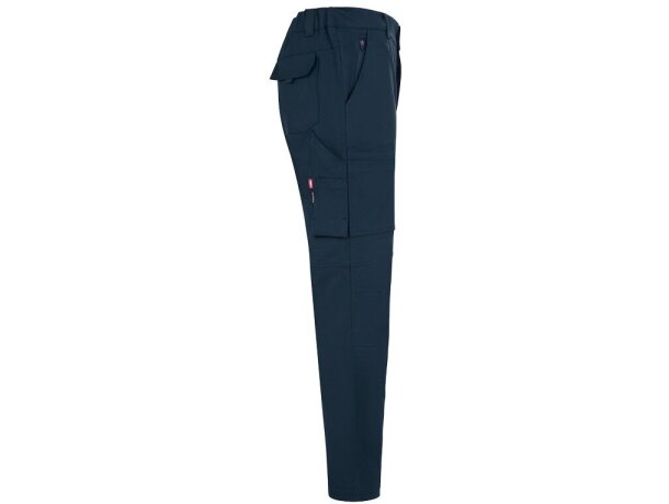 Pantalones nymphs de sarga elastica multiestiramiento 8 bolsillos Azul petróleo detalle 4
