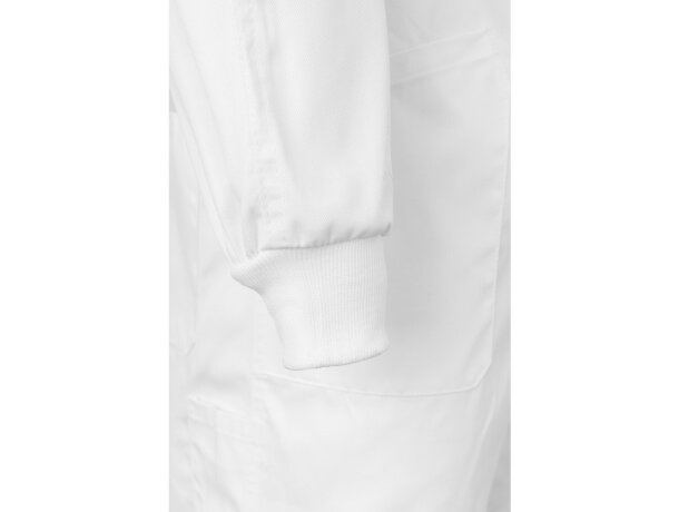Mono de sarga yama con cremallera doble cursor y bolsillos Blanco detalle 35