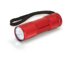 Linterna led con cinta personalizada roja