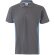Polo piqué bicolor Supay manga corta con cuello en canalé Gris/Azul claro