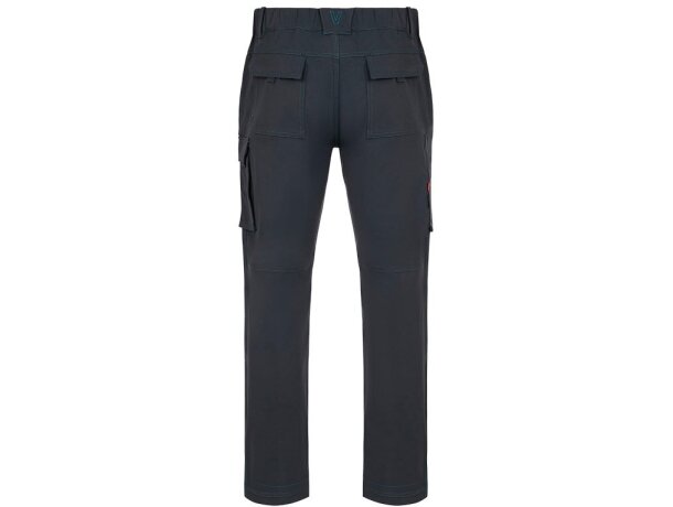 Pantalones nymphs de sarga elastica multiestiramiento 8 bolsillos Gris oscuro detalle 30