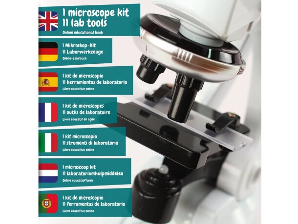 Microscopio educativo microscope con accesorios científicos Multicolor detalle 2