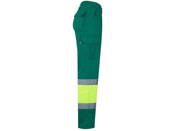 Pantalón multibolsillos bicolor poseidon con reflectantes Verde/Amarillo detalle 26