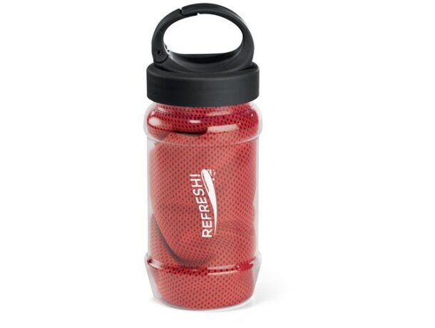 Toalla Artx Plus deportiva con botella rojo