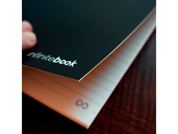 Libreta infinitebook lined a5 con hojas de pizarra reutilizables Negro detalle 9