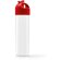 Botella para deportistas con tapón de color a elegir personalizada roja