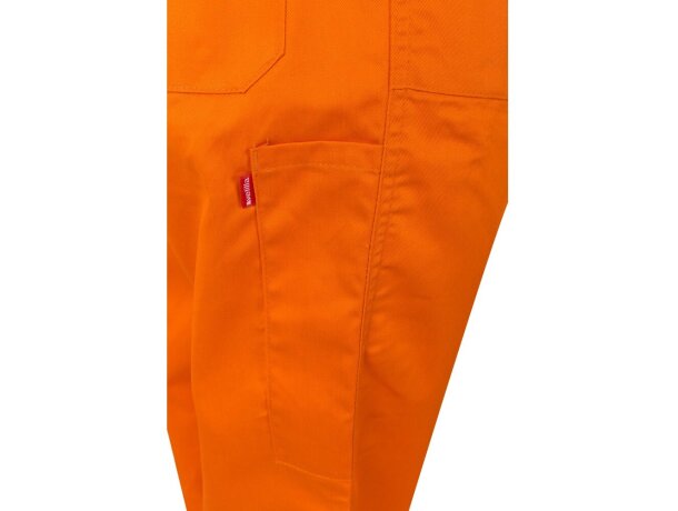Mono de sarga yama con cremallera doble cursor y bolsillos Naranja detalle 16