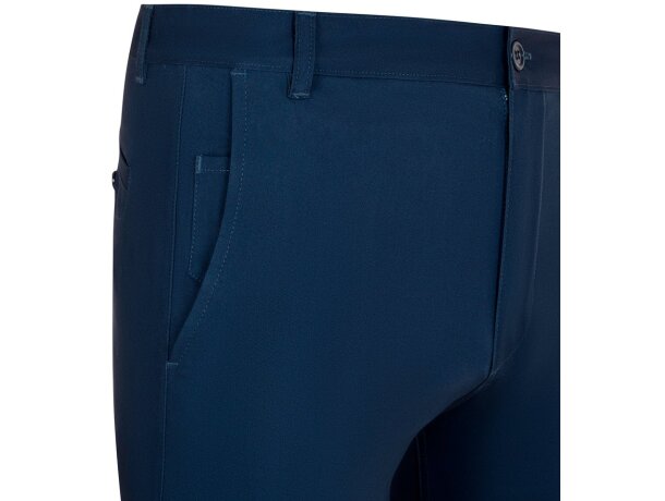 Pantalón chino Vishnu unisex elástico con cinco bolsillos Azul marino detalle 8