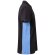 Polo piqué bicolor Supay manga corta con cuello en canalé Negro/Azul claro detalle 19
