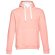 Sudadera Moscow unisex con capucha, bolsillo marsupial y cordones Salmón detalle 6