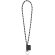 Set lanyard nautic long con anilla de 32 mm en poliamida Negro/Gris