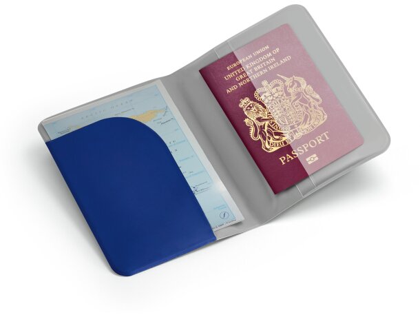 Portadocumentos de pvc tamaño pasaporte con logo