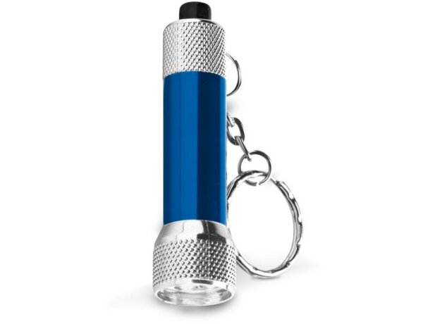 Llavero especial con linterna para grabar azul royal barata