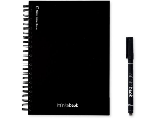 Kit Infinitebook A5 libreta reutilizable con páginas de pizarra Negro detalle 11