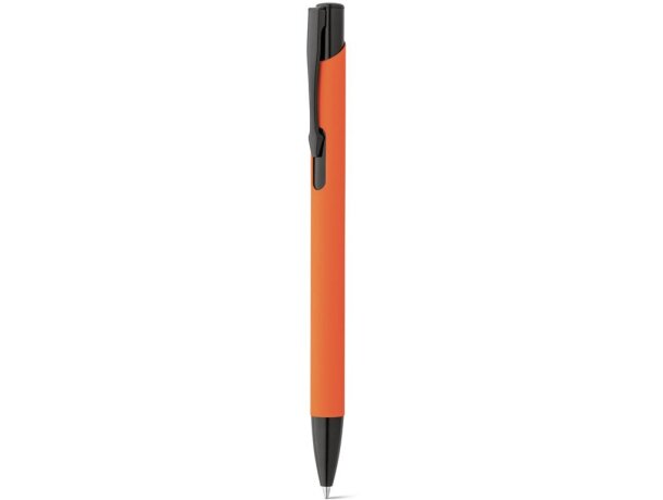 Bolígrafo de aluminio Poppins Naranja detalle 2