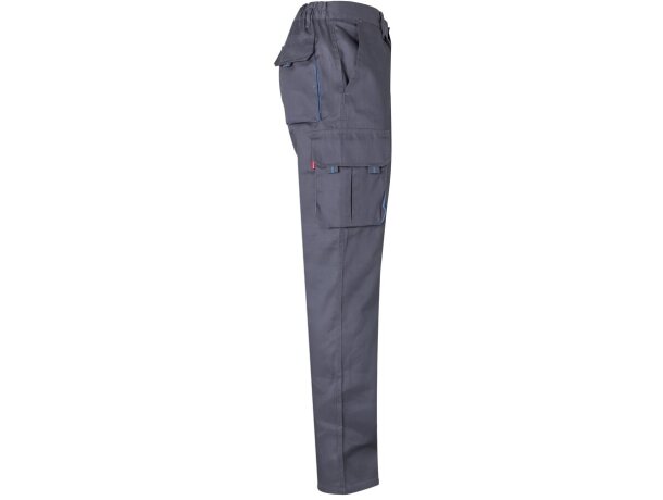 Pantalón de sarga multibolsillos bicolor VL Hypnos Gris/Azul claro detalle 36