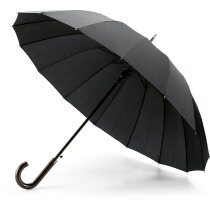Paraguas automático Hedi negro 16 varillas madera