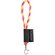 Lanyard tube short poliamida con mosquetón de 9 mm Amarillo hexachrome/Rosa hexachrome