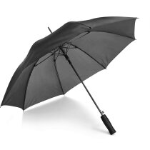 Paraguas con estructura de fibra de cristal grabado negro Paraguas con estructura de fibra de cristal grabado negro