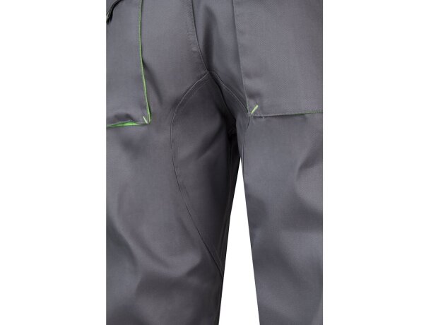 Pantalón de sarga multibolsillos bicolor VL Hypnos Gris/Verde detalle 6