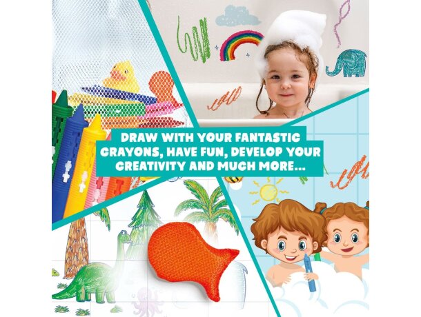 Bath Crayons kit de lápices de cera para pintar en el baño Multicolor detalle 9