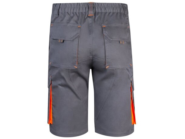 Bermudas Hemera bicolor multibolsillos con cinturilla elástica Gris/Naranja detalle 2