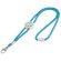 Lanyard Weave ajustable con enganche azul claro