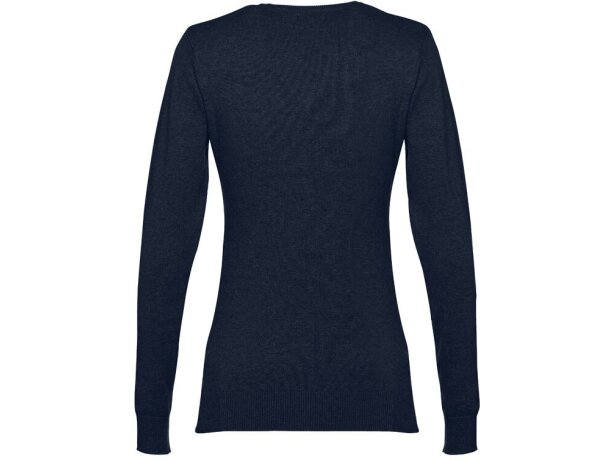 Jersey de punto cuello v mujer Milan Women Azul marino detalle 7