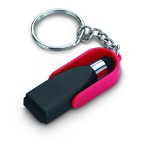 Llavero con puntero táctil y limpia pantalla personalizado rojo Llavero con puntero táctil y limpia pantalla personalizado rojo