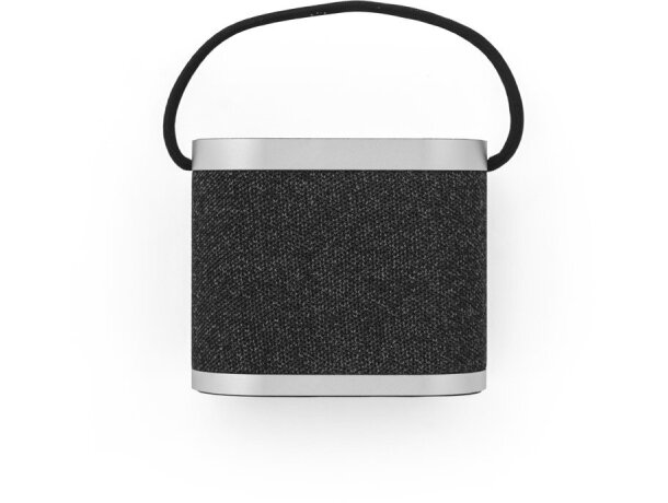Altavoz Guetta 5w bluetooth con carga inalámbrica en bambú y rpet Gris oscuro detalle 3