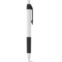 Bolígrafo con grip y clip en color negro