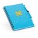Libreta con tapas de colores de cartón azul claro
