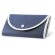 Bolsa plegable con ribete blanco personalizada azul