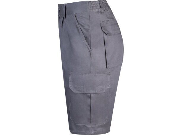 Bermudas Chione multibolsillos en sarga con cinturilla elástica Gris detalle 18