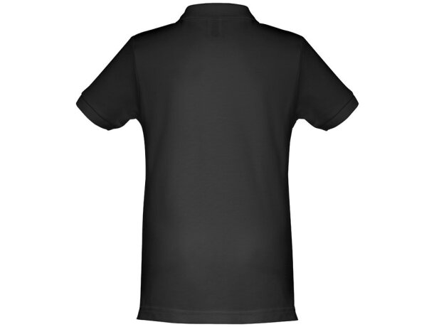 Polo Adam Kids de algodón para niños con cuello canalé Negro detalle 23
