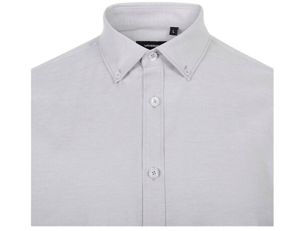 Camisa Oxford Prithvi elástica manga larga para profesionales Gris claro detalle 7