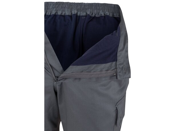 Pantalón multibolsillos bicolor poseidon con reflectantes Gris/Naranja detalle 17