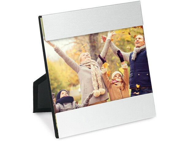 Portafotos Schmitt aluminio cromado satinado con soporte detalle 1