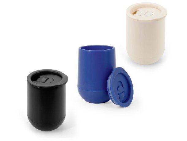 Vaso de viaje Adlington de PP con doble pared y aislante de aire detalle 1