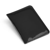 Portadocumentos de pvc tamaño pasaporte personalizado negro